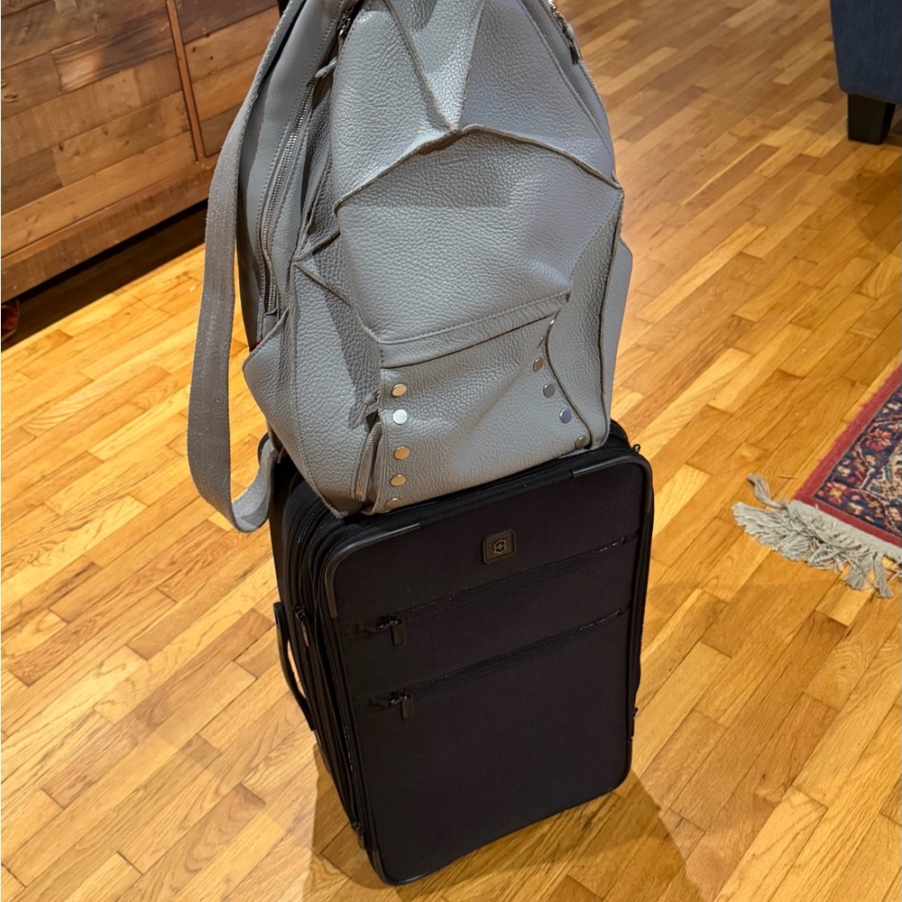 Hammitt Light Gray Leather Backpack - Picture 13 of 13